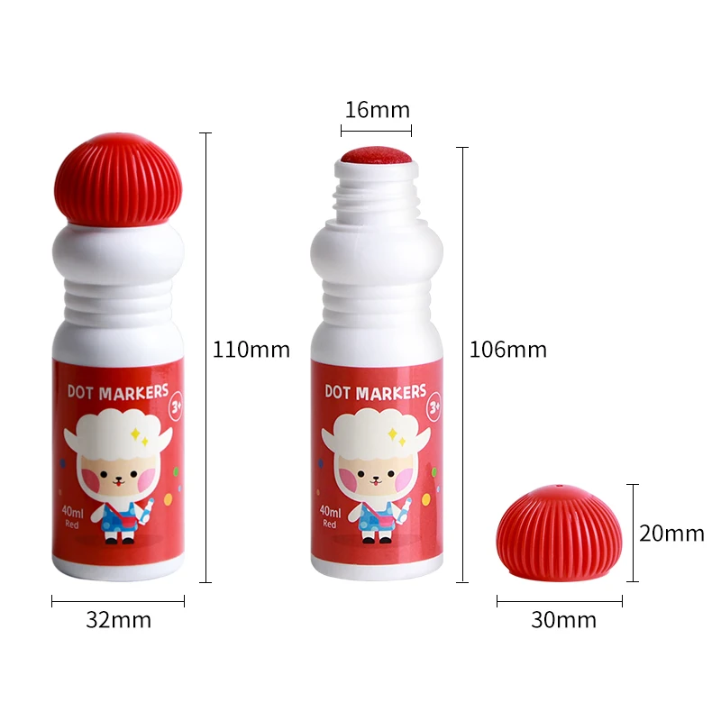 wholesale Bright Multi Color washable kids art markers, 40ml Non-Toxic no leaking water based Dot Doodling graffiti Bingo Marker