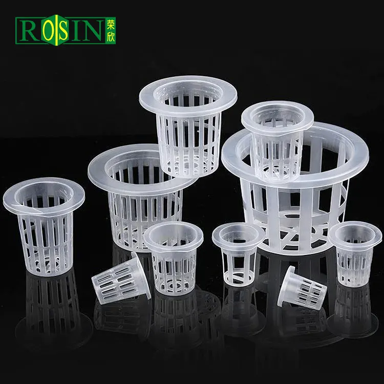 Greenhouse Plastic clear Mesh Pot Vegetables Grow Basket Hydroponics System Net Cup Net Pot