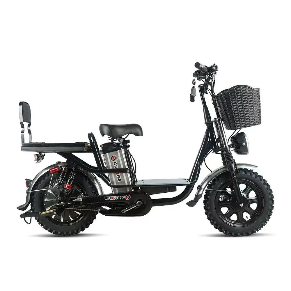 High-Power 60V 25A 1000W Electric Cargo Tricycle Front Rear Disc Brakes Motor Rear Carrier High Battery Life Manned Riding Cargo