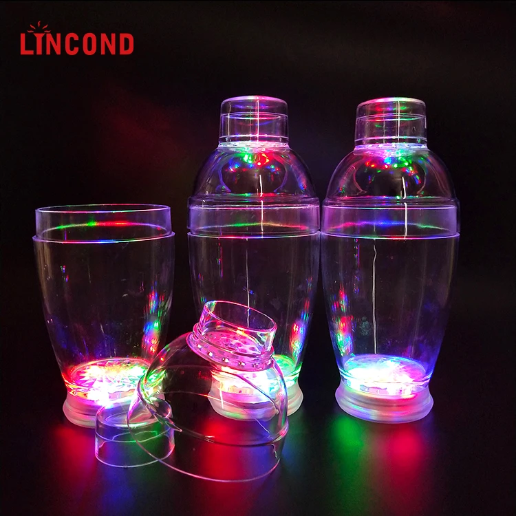 OEM Custom Logo LED Flashing Cocktail Shaker Advertising