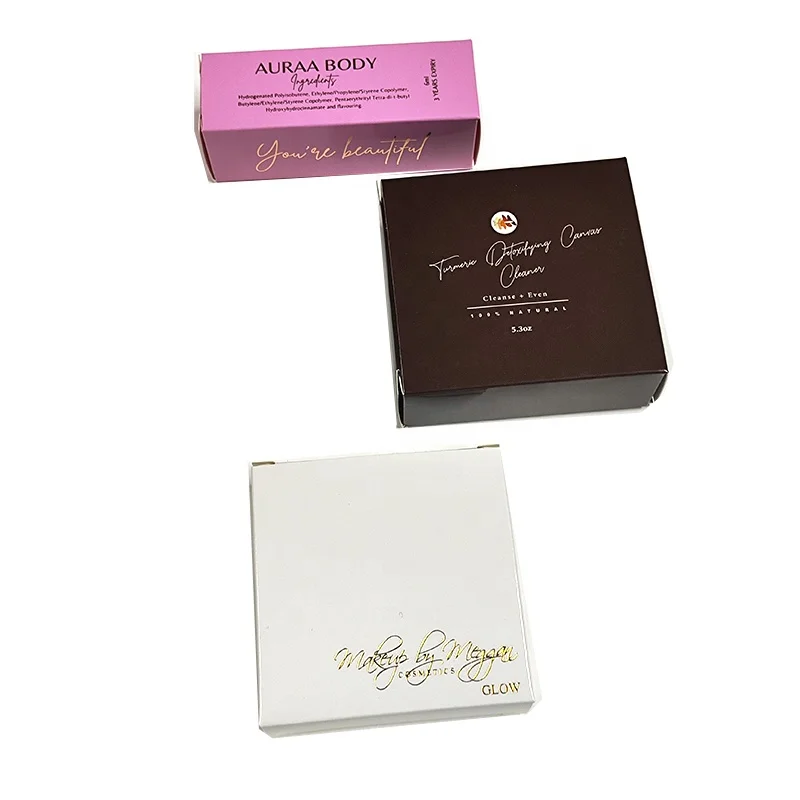 Whole sale Luxury Custom Packaging Lip Gloss Boxes With Shiny rose lip gloss boxes coated paper for business