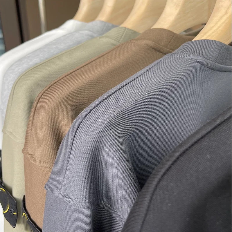 New Spring and Summer 7 Colors Basic Classic Round Neck Terry Sweatshirt