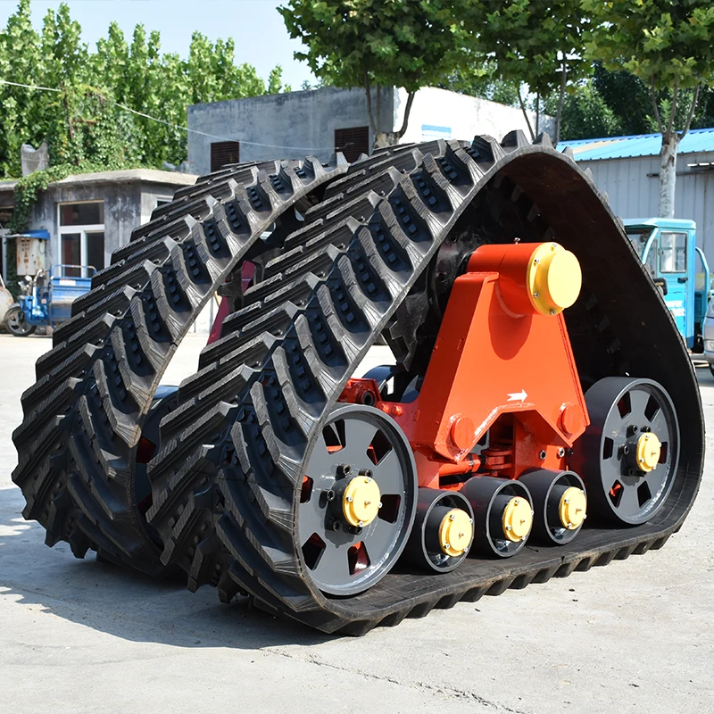 R230 1076 Rubber track conversion system crawler tracked vehicle chain rail chassis Triangular track for tractor harvester