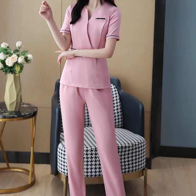 Best Quality Hospital Beauty Clothes nursing scrubs Doctors Medical Sets Short-sleeved Uniforms Suits Dental