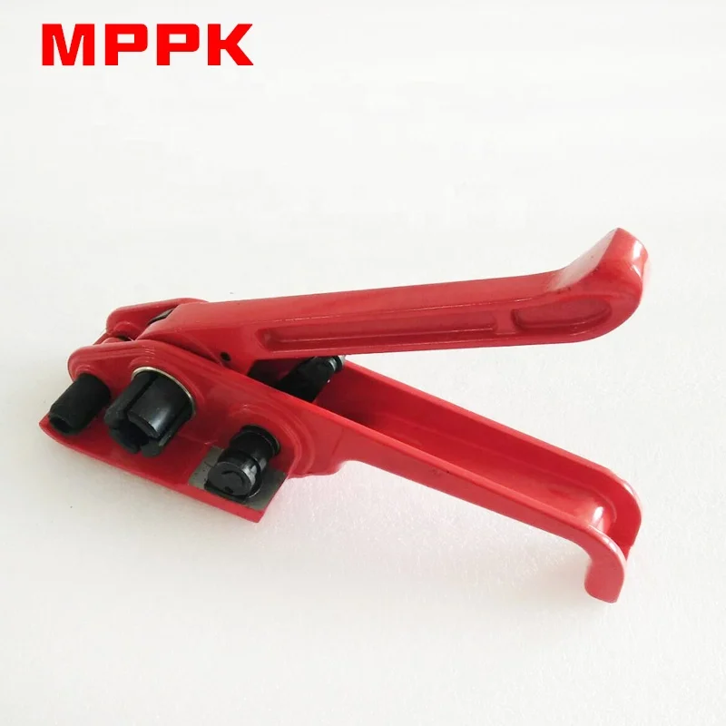 Hardware MPPK H19 Small Red Hand Manual 13 - 19mm PP PET Plastic Tensioner Strapping Tool