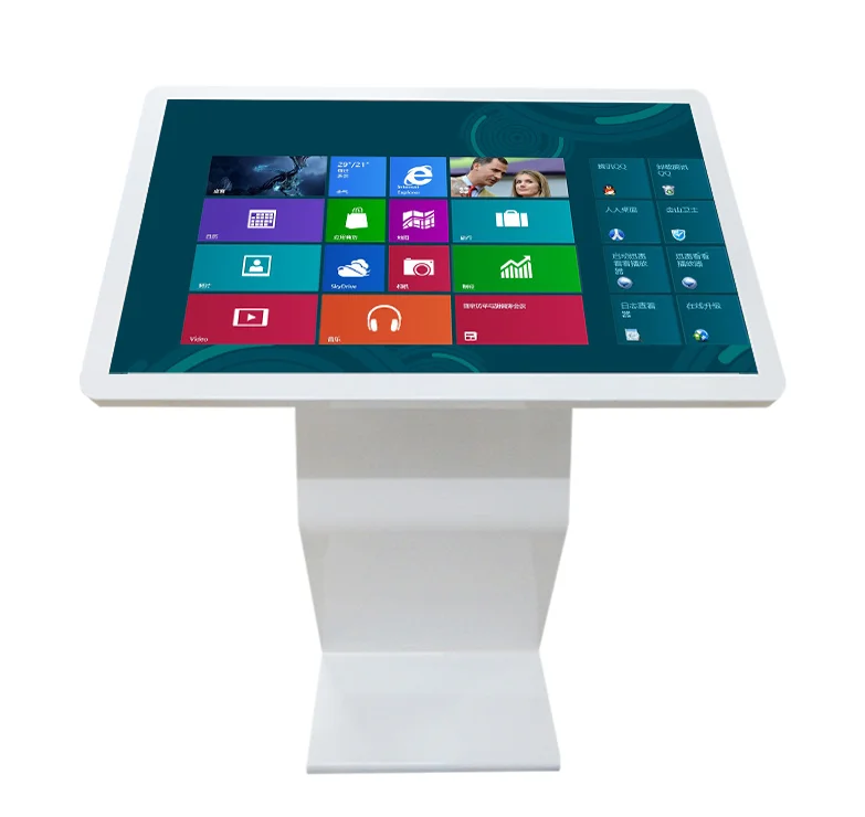 32' Standalone Touch Screen Lcd Digital Information K And S Shape Kiosk With Software
