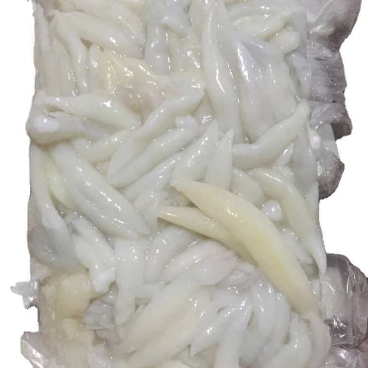 nutritious white part frozen Frozen Peru squid roe raw material block in stock