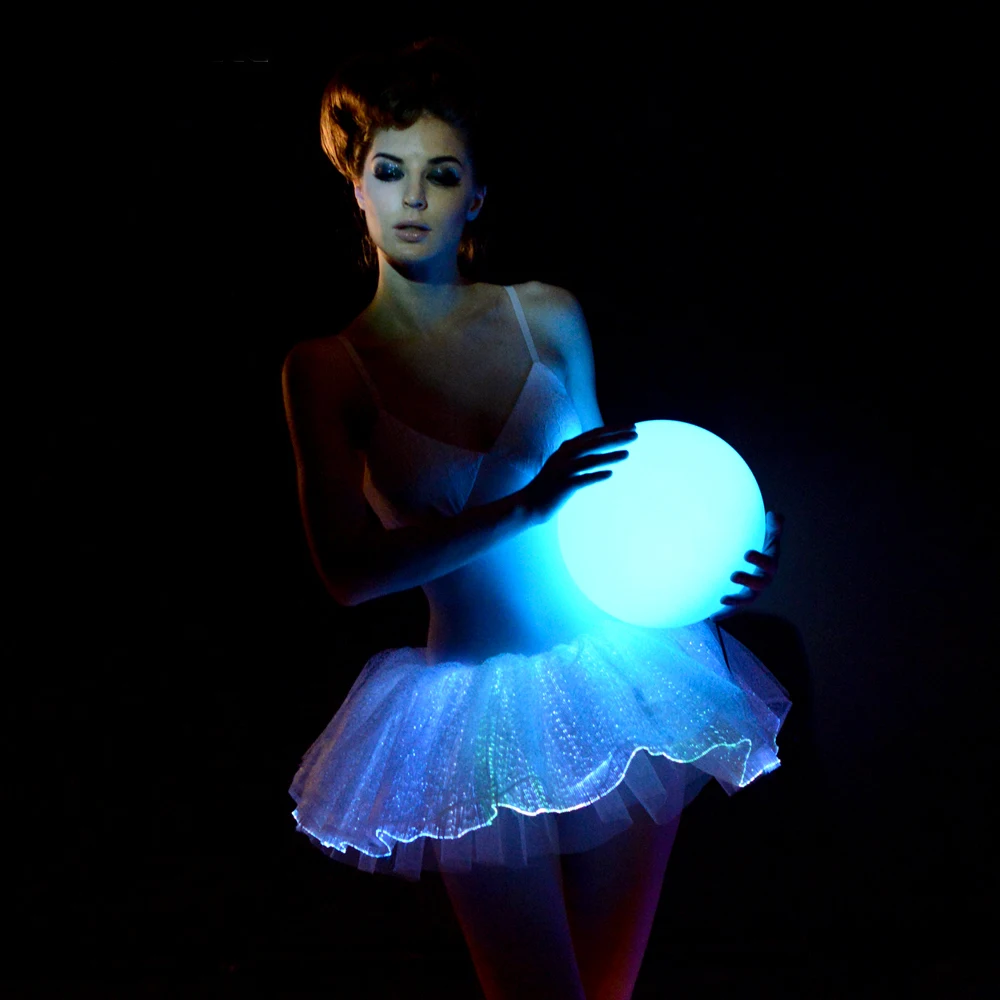 luminous led light up fiber optic clothing adult professional ballet tutu skirt