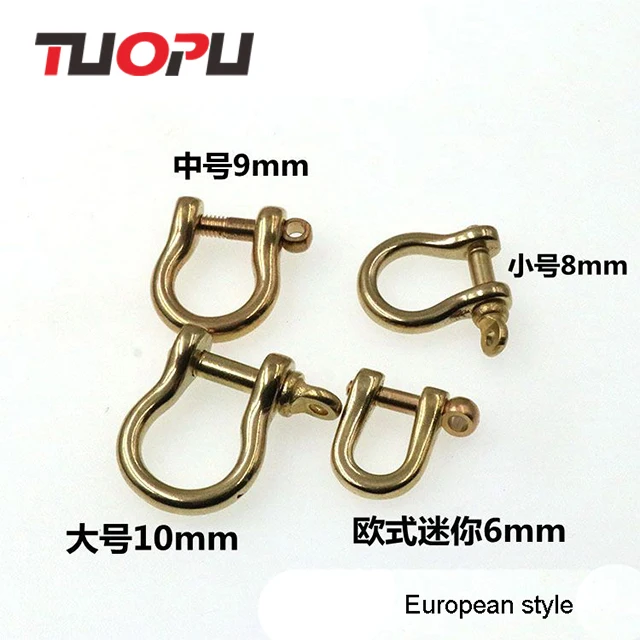 Solid Brass D Ring Shackle Bow Omega Shackle For Boat