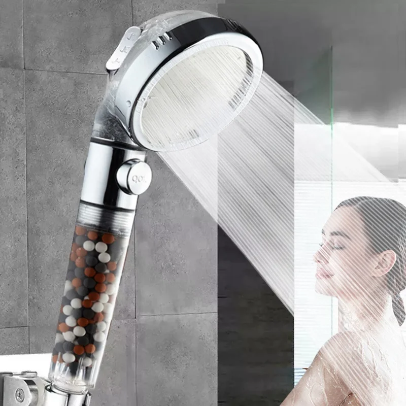 2022 high Pressure Rain Shower Head filter showerhead water saving shower nozzle ionic shower filter