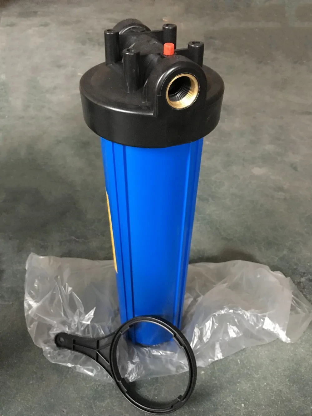 Большой синий корпус с медным горлышком 20 дюймов 1 вход и выход