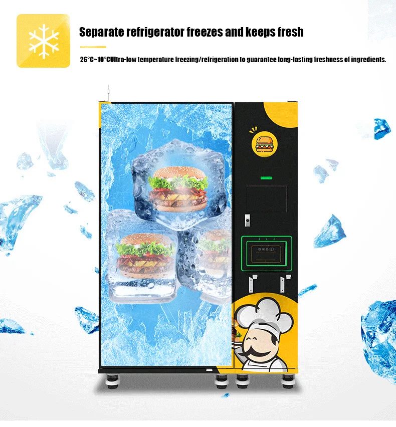 Commercial Hamburger Vending Machine Wholesaler Fully Automatic Hamburger Machine