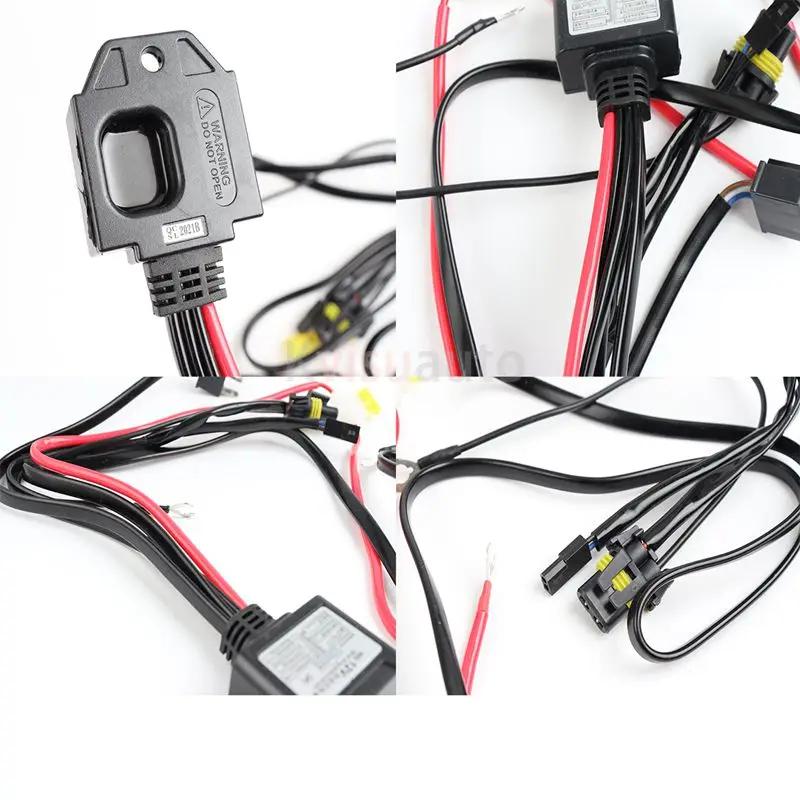 CQL Xenon HID Headlight Relay Wire Harness Controller for H4 Hi/lo 9007 Hi/Lo, H13 Hi/Lo bi-xenon projector lens high low beam