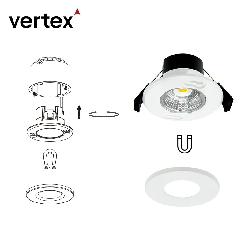 Wholesales 8W led spotlight Recessed Magnetic suction Change the surface white light for home 4 color