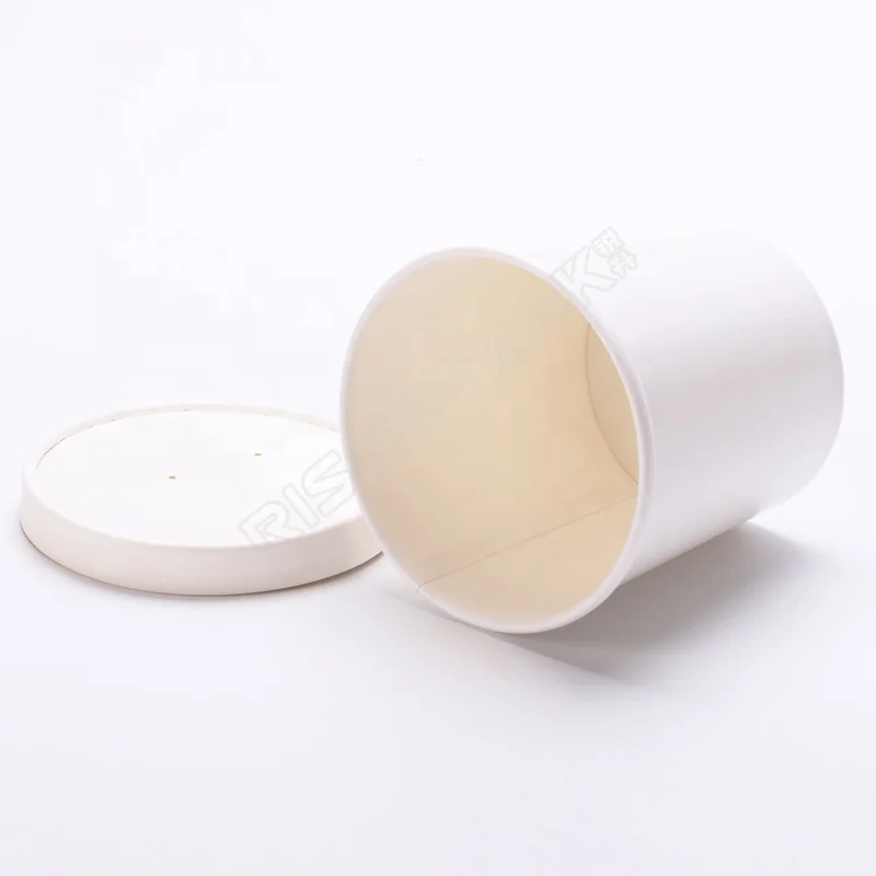 Eco- friendly paper soup cup square shape instant noodle cup noodles packaging