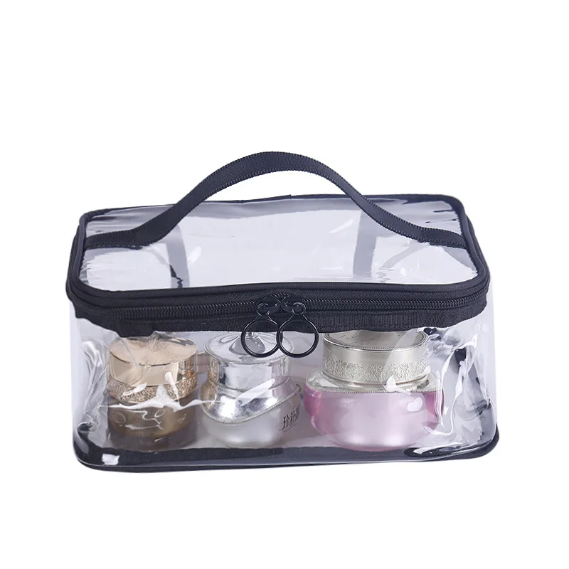 Wholesale Fashion Transparent Women Custom Cosmetic Bags Toiletry Pvc Clear Zipper Pouch Travel Makeup Bag
