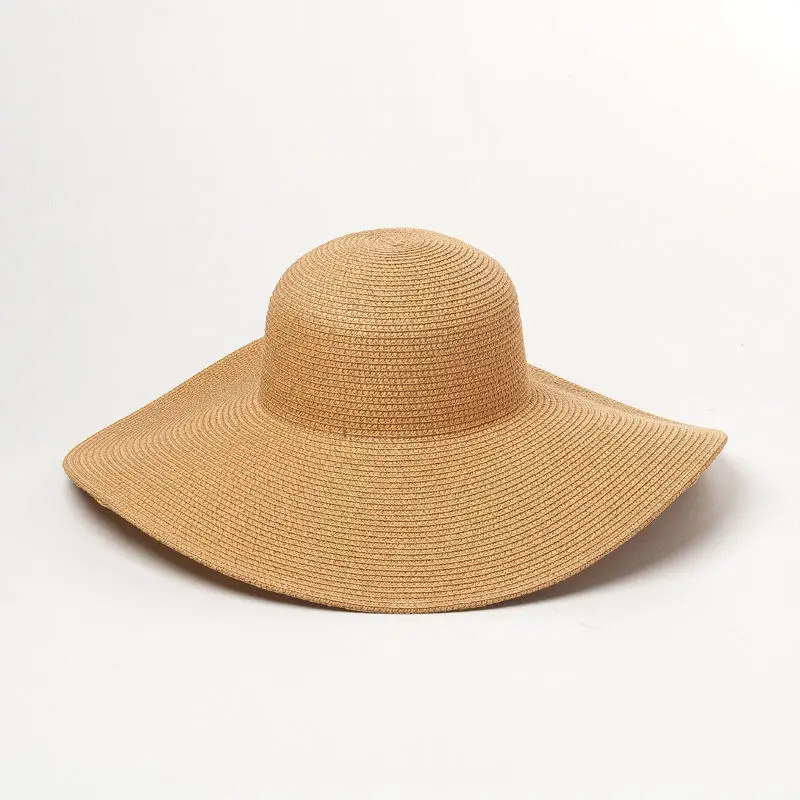 Promotional Sombrero Chapeaux Women Beach Paper Straw Floppy Summer Hat