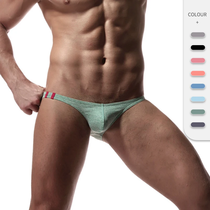 Maxesc OEM ODM Wholesale Custom Mens Cotton Comfortable Mid-rise Thong Bikini Swimwear