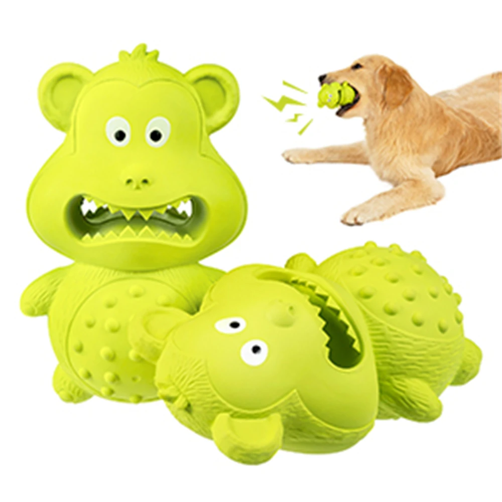 Ifurffy Natural Rubber Dog Chew Toy New Arrival Multi-colored Monkey Shaped Dogs Pet Chew Toys with Best Quality
