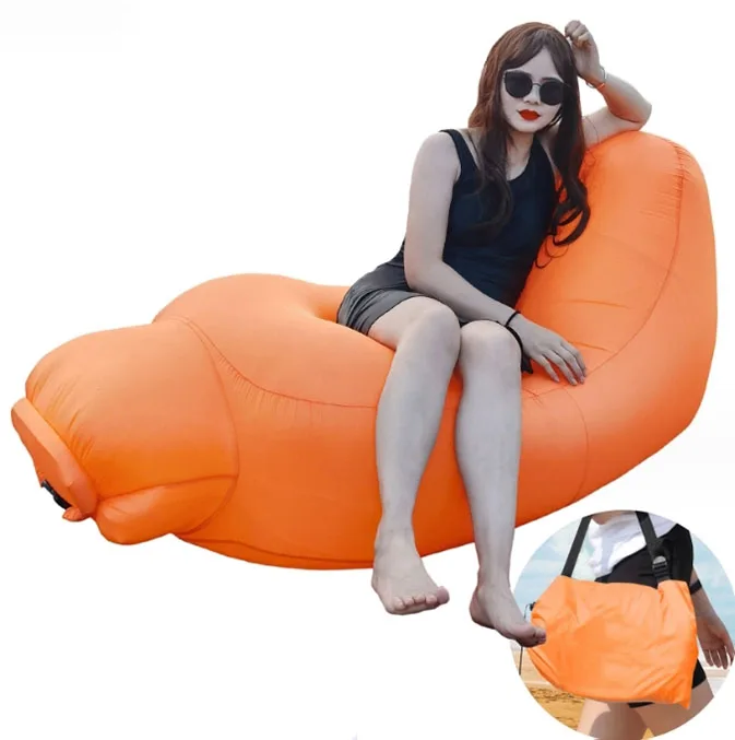 Inflatable Couch Air Sofa Portable Beach Chair Inflatable Chair with Camping Compression Sacks