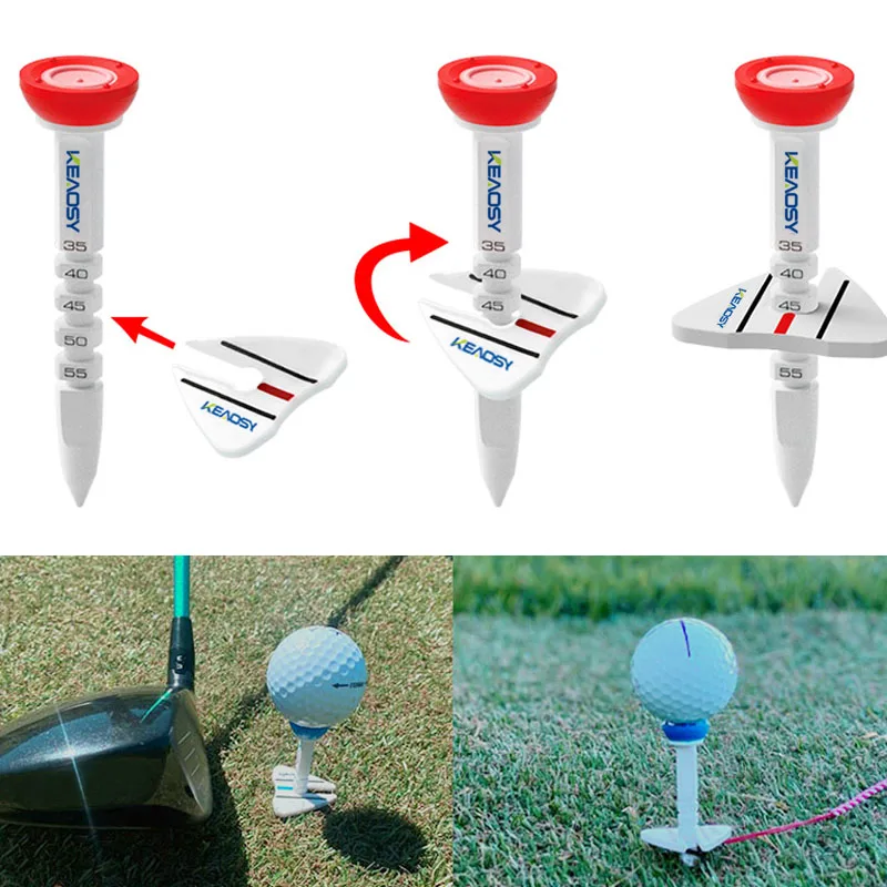 New arrival popular golf tees multifunctional and height adjustable golf direction tee silicone and plastic golf supplies