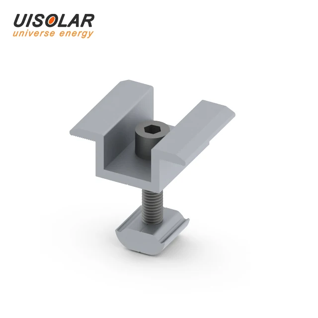 Aluminum U Shaped Panel Clamp 30mm 35mm Solar Roof Ground Mid Clamps Fixing Clamps for Solar System