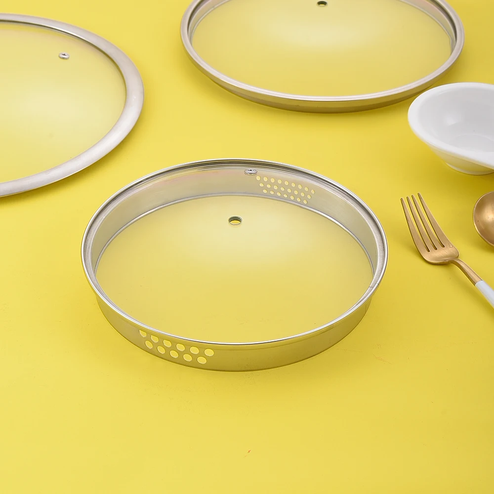 Low Price Guaranteed Quality Square Tempered Glass Pan Cover With Handle Aluminum Pan Oval Glass Cover