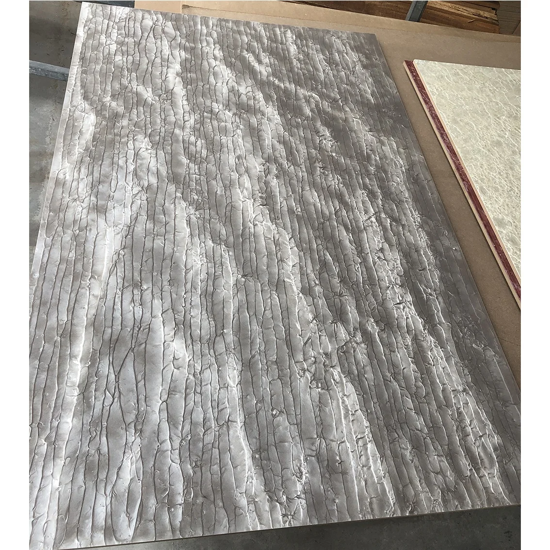 unique design new material wall paper design  artificial resin wood wall panel