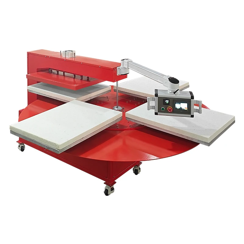Penumtic Automatic Four Station Heat Press  Machines for T-shirt 40 x 60