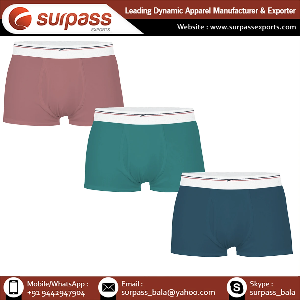 Underwear men brief 95% cotton 5% spandex underwear