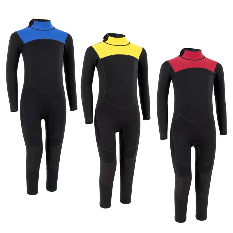 Custom 2mm back zip full protect kids diving suit snorkeling swimming neoprene wetsuit for children