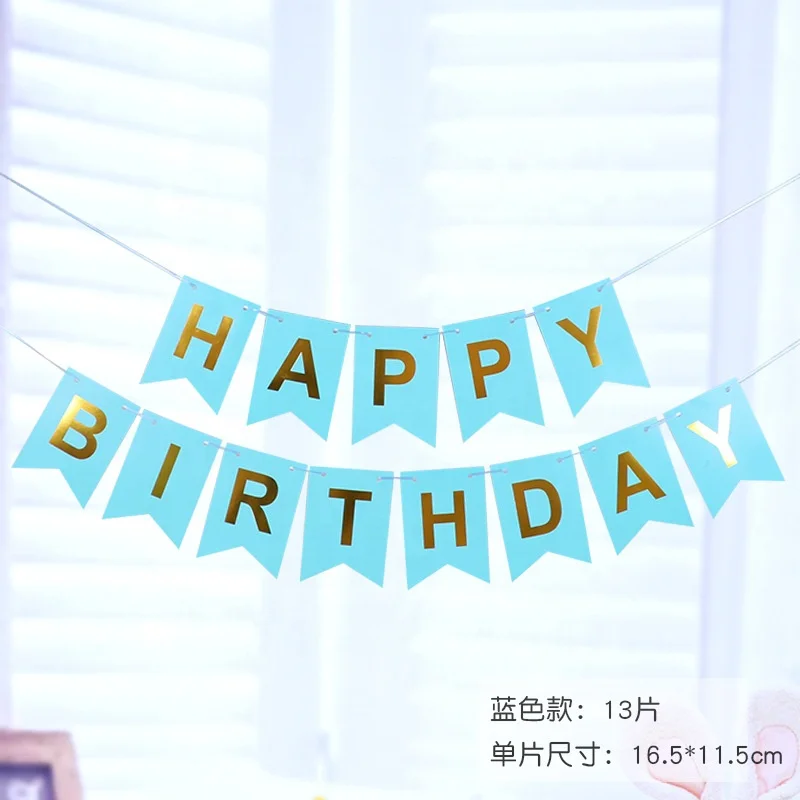 
Happy Birthday Banner for Kids Boys Girls Children Adults To Celebration B001 