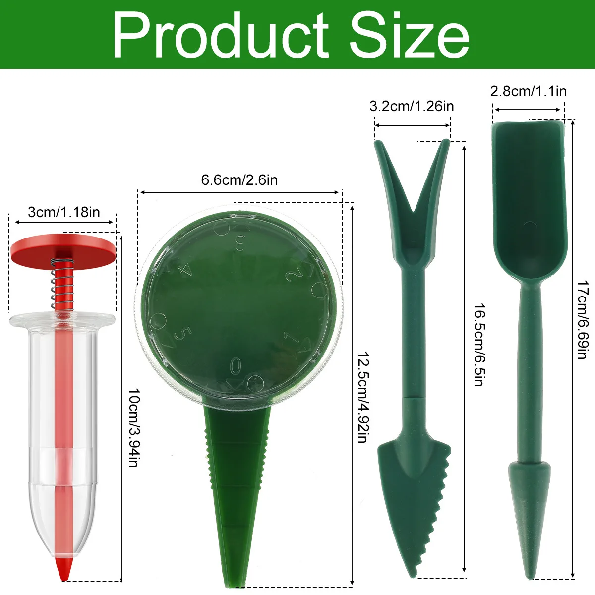 Hand Held Flower Grass Plant Seeder Garden Multifunction Seeding Dispenser Tools Adjustable Plants Seeds Sower Planter Set of 6