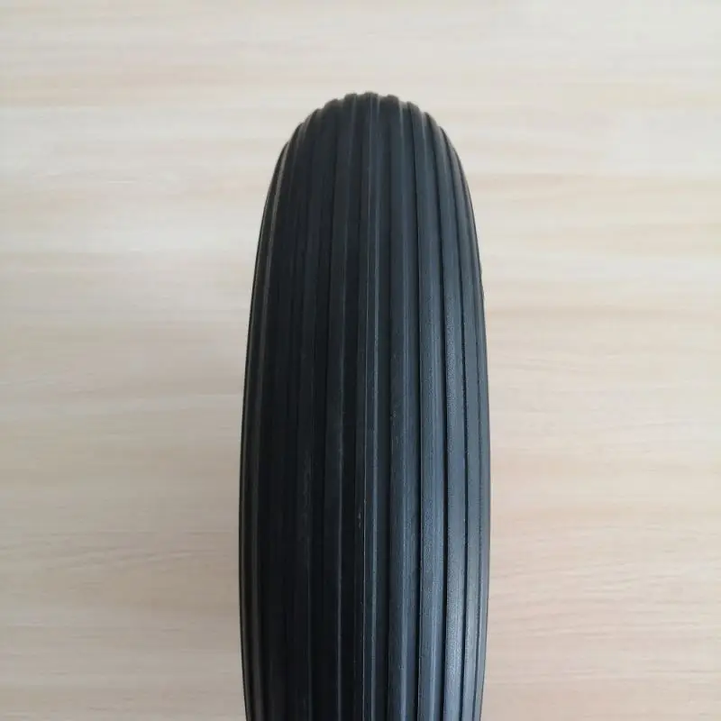 14 inch 14*3.50-8 rubber  wheelbarrow plastic rim pu solid wheel farm cart wheel