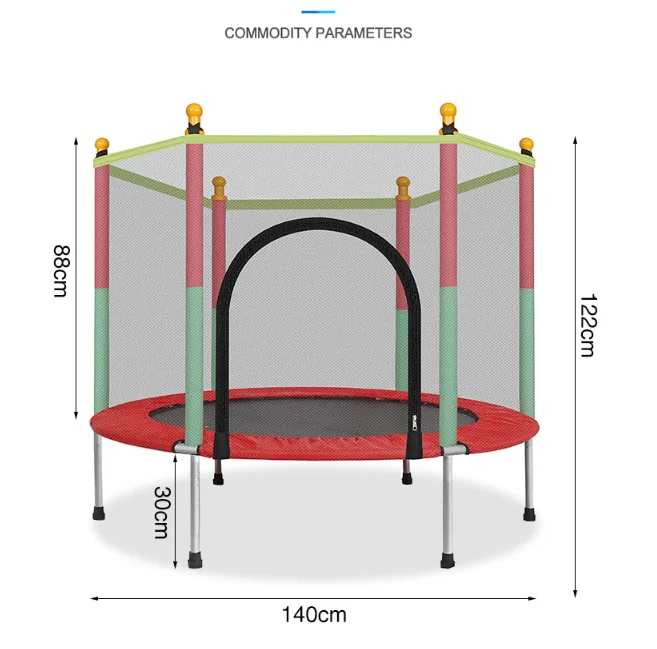 Amazon Hot Sale High Quality Reusable Trampoline With Protection Mesh For Kids