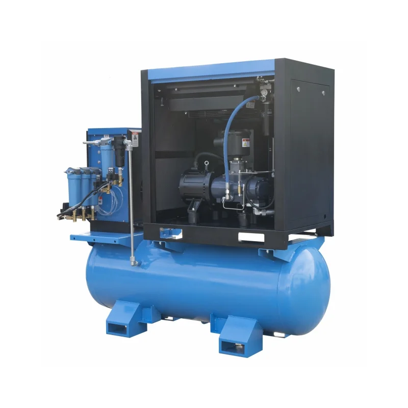 Langair china rotary 22 KW 30 HP All-in-one Combined Screw Air Compressor with Tank and Dryer