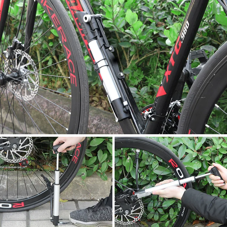 117Psi Bike Aluminium Tire Pumps Cycle Pump Mini Air Bicycle Hand Pump