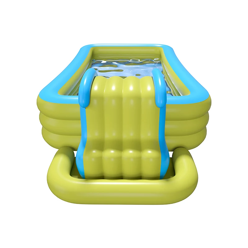 Custom Rectangular Inflatable Outdoor Family Size Swimming Automatic PVC Sunscreen Big Environmental Big Inflatable Pool