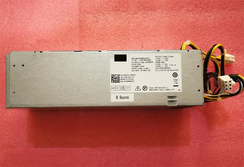  Блок питания 200 Вт для Dell OptiPlex 3060 5060 7060 Vostro 3470 SFF 6 + 4 контакта WRN7C 0WRN7C