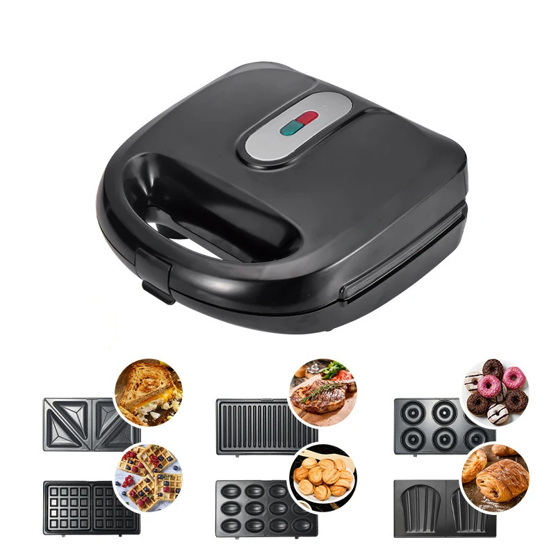 Sandwich maker 6 in 1 non stick griddle hamburger press microwave electric toster grill machine breakfast sandwich makers
