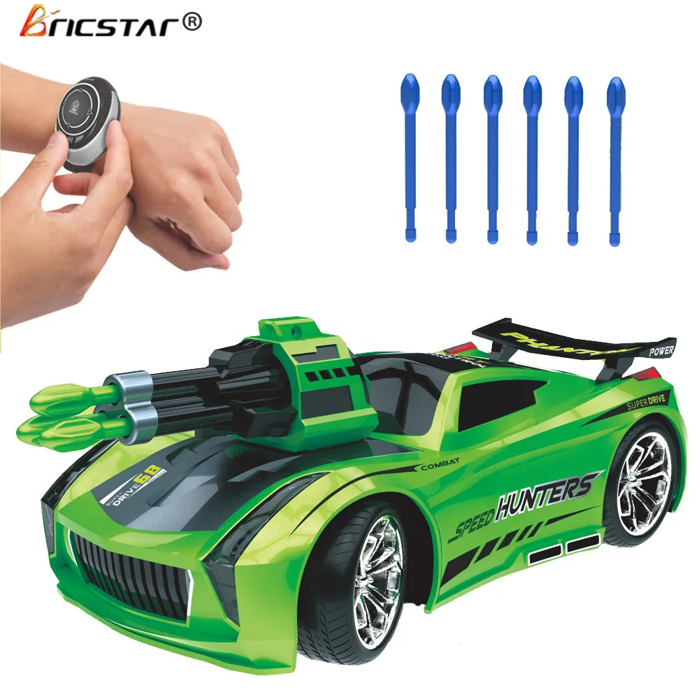 Bricstar watch voice control car shooting bullet china remote control car toys, soft bullet toy with voice recorded function