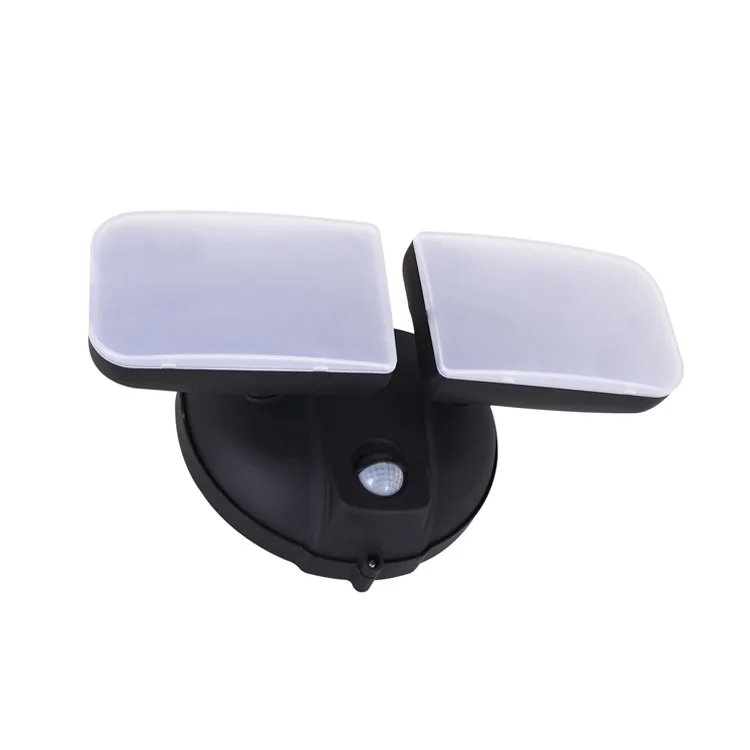 PDLUX PD-2P-A IP65 New Motion Detector Lights Plastic Modern Style Ac/dc/solar Outdoor Double Head 7w Pir Waterproof White Black