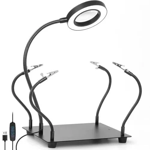 New Product 6X Solder Table Helping Universal Clamp Magnifying Glass LED Magnifying Lamp For Mobile Phone Circuit Board Repair