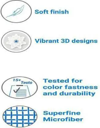 REVE 150 TC Microfiber Bedding Bed Sheet |  3D Printed Double Microfiber  Bed sheet Set | Indian Exporter Bed sheet Set for Sale