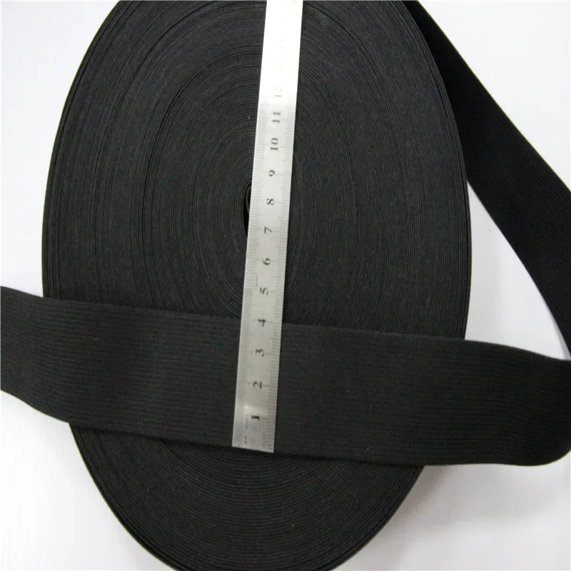 Wholesale Custom 40mm black  Knitted  Elastic Webbing Band for garment