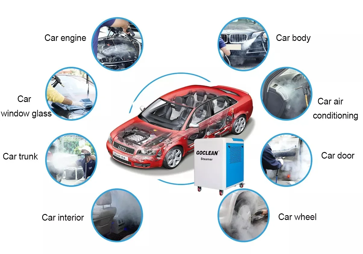 2022 New Mobile Steam Car Cleaner Self-Service Vehicle Washing Machine Automatic High Pressure Water Pump Steam Car Wash Machine
