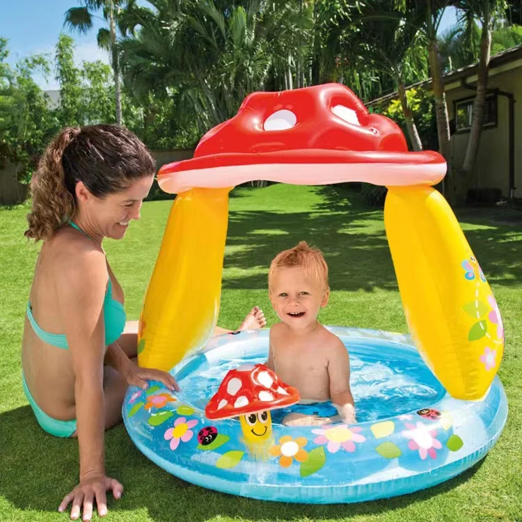 Intex 57114 Cross-border inflatable pool Children splashing mushroom awning bath tub for baby