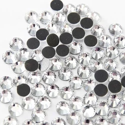 Meiyin Meilin DMC Hotfix Rhinestone Bulk Flat Back  Glass Hot fix Rhinestones  For iron on patches apparel dress