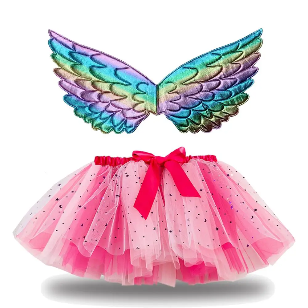 
coldker Girls Tutu Dreams Costume Baby Birthday Christmas Holiday Party Dress Kids Cosplay Clothes 