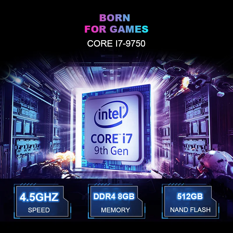 Ноутбук AIWO 15 6 дюйма портативный ноутбук I7 игровой ПК RTX 2070S компьютер Core 9750 9-го поколения